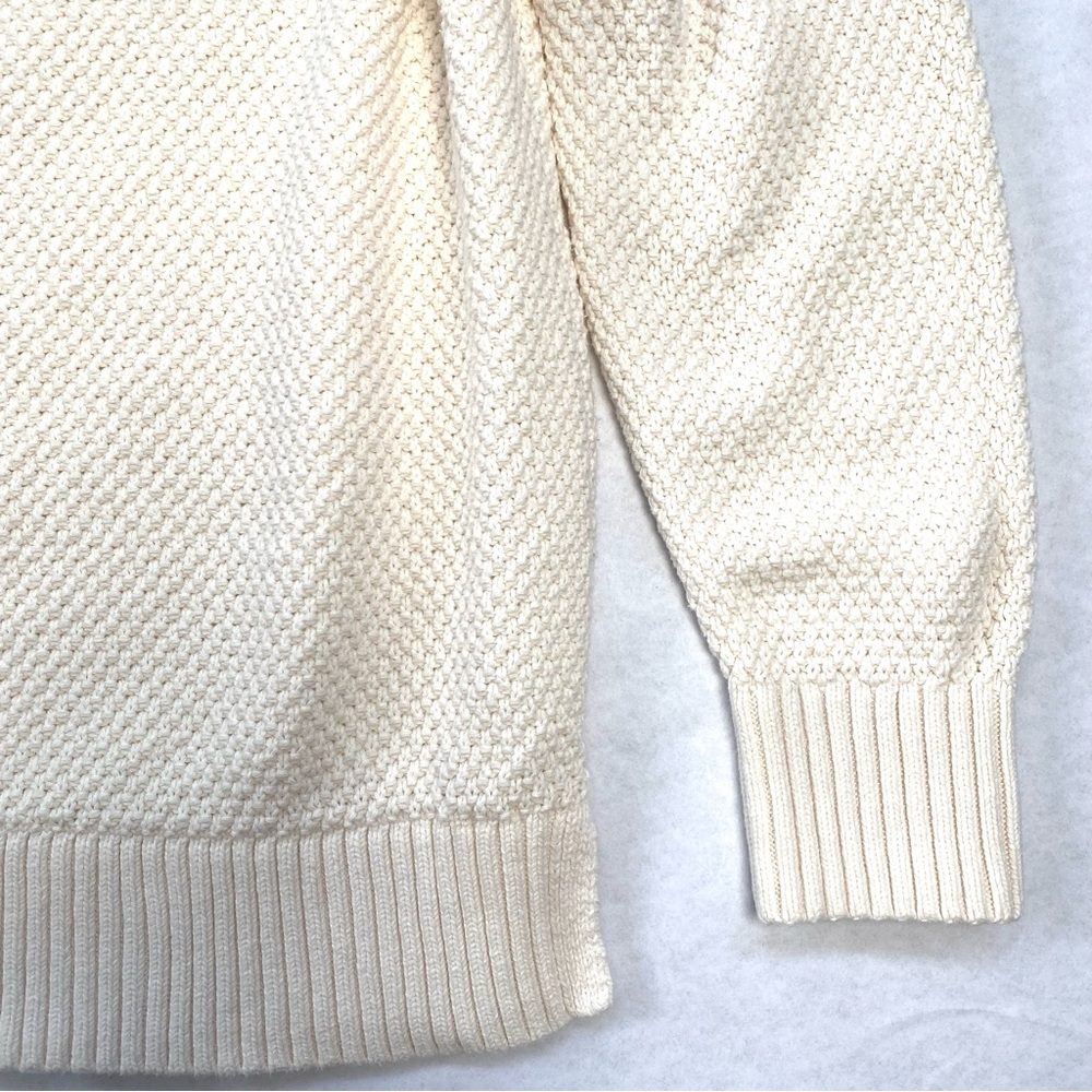 Old Navy Women’s Cream Textured Pullover Tunic Sweater Crew Neck Size S - Picture 5 of 11